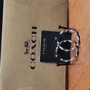 Coach NWT Silver Hoop Earrings
